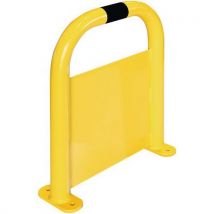 Yellow/black outdoor safety barrier + under-run - 600x500mm