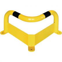 Yellow/black indoor safety corner + guard - 350x500x500mm
