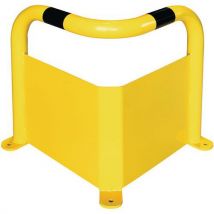 Yellow/black indoor safety corner + guard - 600x500x500mm
