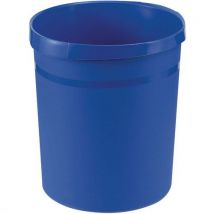 Dustbin - 18L Plastic Waste Paper Bin - Blue - Stackable - 3 Year Warranty