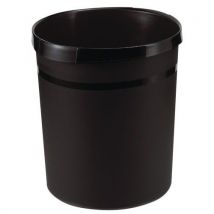 Waste Paper Bin - 18L Black Plastic - Round - Easy Clean - 3 Year Warranty
