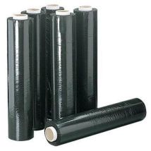 6 Rolls of 25 Micron Wide Black Blown Film LxW 250mx500mm