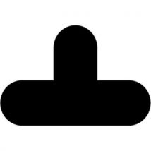 Self-adhesive floor signal markers - 10 pack - black t shape