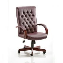 Chesterfield tufted exec office chair burgundy assembled