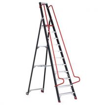 Mobile warehouse stepladder 11 steps platform h 2.60 m
