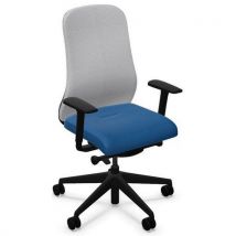 Souly swivel grey office chair blue seat