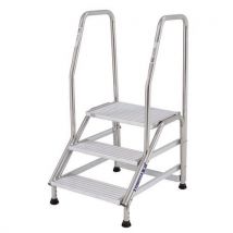 Fixed stepstool with 2 handrails 3 steps