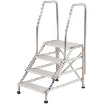 Fixed stepstool with 2 handrails 4 steps