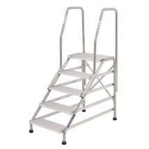 Fixed stepstool with 2 handrails 5 steps