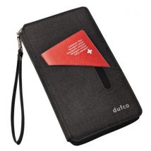 Travel wallet with external battery - anthracite
