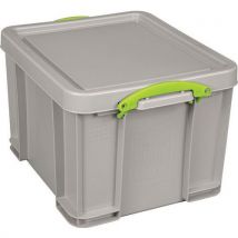 Really useful dove grey storage 35l box - recycled plastic