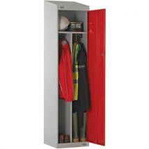 Red clean dirty hasp locker - 1800x450x450mm - sloping top