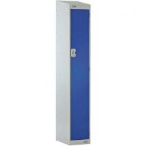 Blue 1 tier locker - 1800x450x450mm - sloping top+ hasp lock