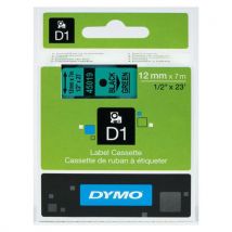 12mm wide black/green dymo d1 printing labels
