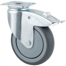 Swivel castor with brake capacity: 100 kg total height: 185 mm