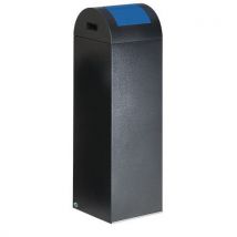 85-l recycling bin anthracite grey with blue lid