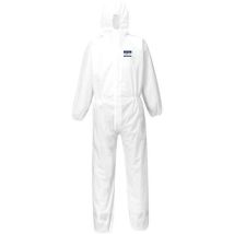 White protective coverall 5/6 suit - xxl - portwest biztex