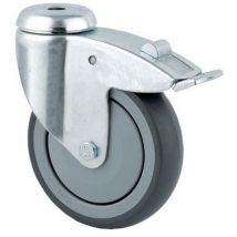 Swivel castor with bolt hole capacity: 100 kg total height: 185 mm