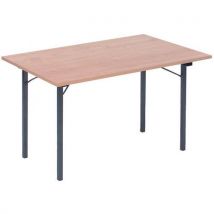 Restangle folding table pltcol:beech plt thickness:18 mm