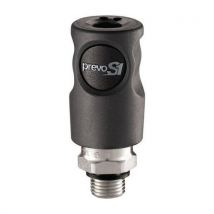 Safety coupling on clip iso c d6 male g1/4