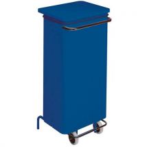 110-l mobile pedal bin with removable front blue