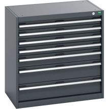 Bott - All dark grey cubio 7 drawer cabinet 800x800x525mm