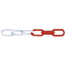 6mm metal chain 15 m red/white
