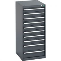 Bott - All dark grey cubio 10 drawer cabinet 1200x525x650mm