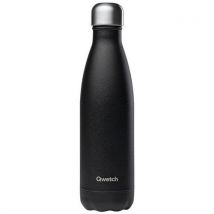 Matt aluminium/black insulated bottle 500 ml