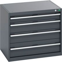 Bott - All dark grey cubio 4 drawer cabinet 700x800x650mm