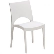 June polypropylene chair frame colour: white seat w: 48 cm