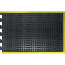 Black/Yellow Bubblemat Anti Fatigue End Tile 0.9 x 1.2m by Coba