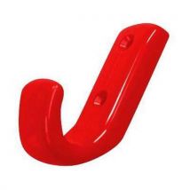 Colour coated single coat hook red rouge