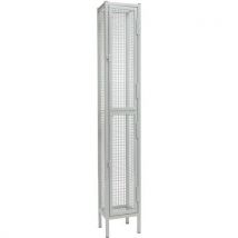 Heavy duty 2-door wire mesh locker 1974x317x457mm