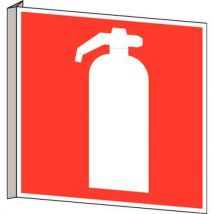 Rigid fire safety sign message: fire extinguisher mat: pvc