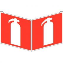 Rigid fire safety sign message: fire extinguisher mat: pvc