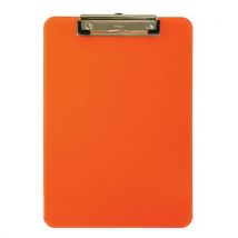 Maulneon orange a4 clipboard plastic with curved clip