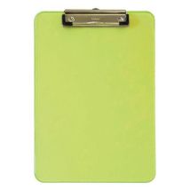 Maulneon green a4 clipboard plastic with curved clip