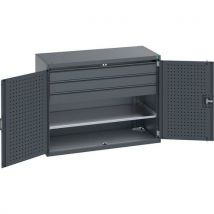 Bott - All dark grey cupboard 3 drawer 1 shelf 1000x1300x650mm