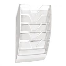Cep wall-mounted filing box with 5 compartments white/clear