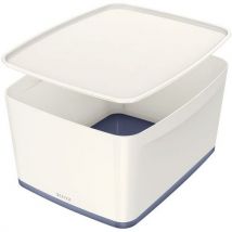 Mybox medium boxes with lid white/grey