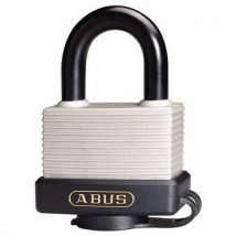 Grey pvc-coated keyed-different padlock with 5 keys