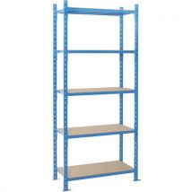 Combi-plus tubular shelving starter kit with chipboard covers 5 levels 2000x1010x1000