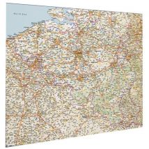 Magnetic road map of belgium and luxembourg 110 x 130 cm