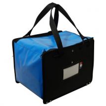 Folding mail bag black/blue l40 x h30 x d30 cm