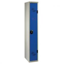 Starter locker to assemble clean industry h1800 w300 light grey/blue padlock