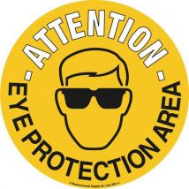 Warehouse floor safety marker. Eye protection area dia.430mm