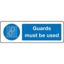 Aluminium guards must be used sign hxw 600x400mm