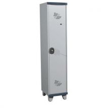 Dirty industry one-piece locker on feet 2 columns w400 x h1925 x d500 lockable with key light grey