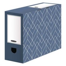 Decor transfer box file (100 mm) slate blue - bankers box